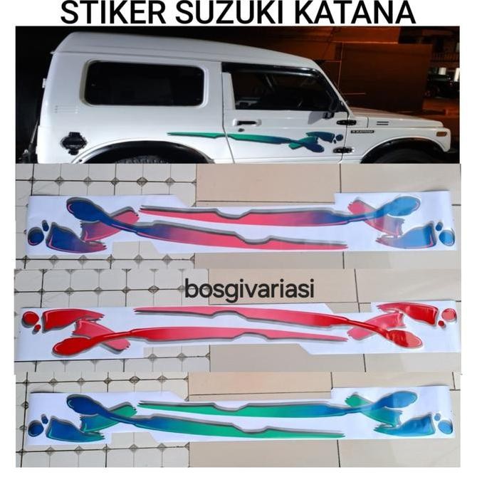ready Stiker list Body Katana new Lama DX GX jimny katana / stiker mobil katana jimny katana jeep