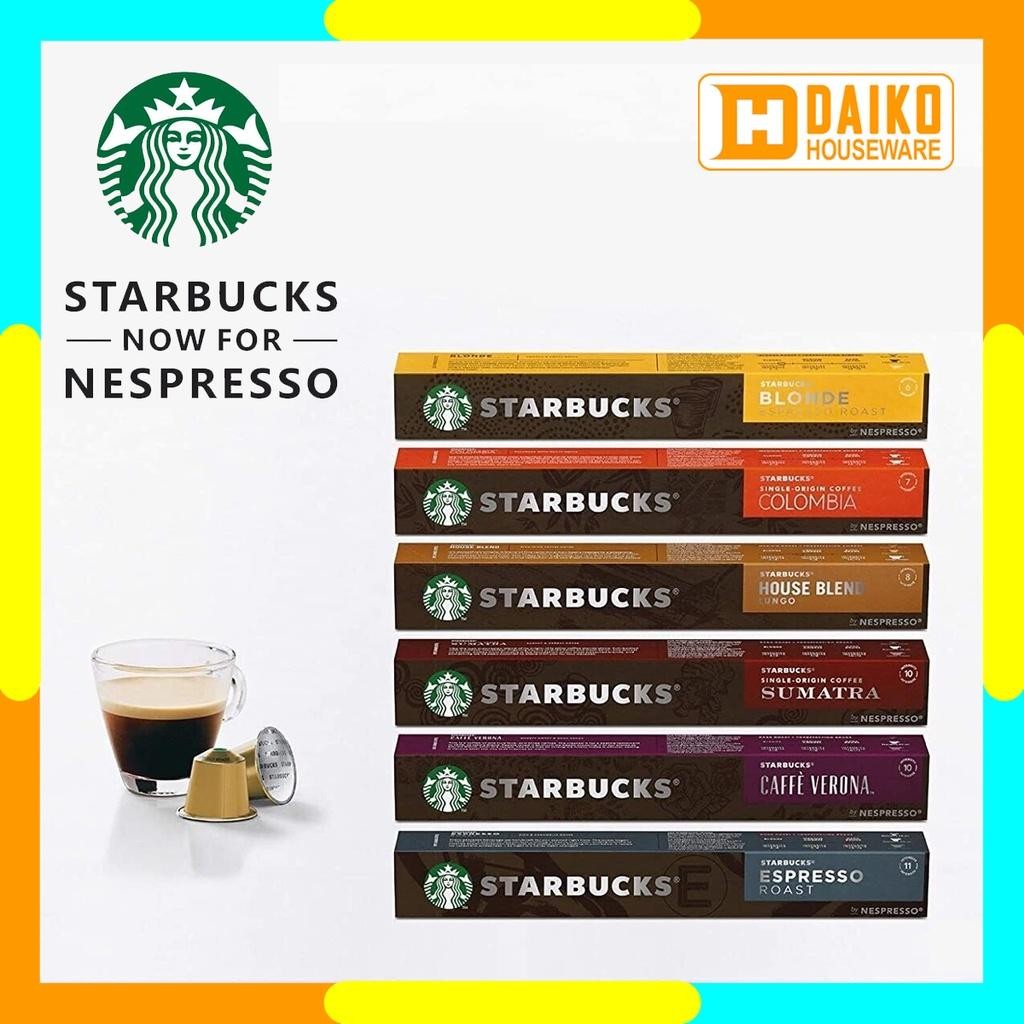 

Starbucks Nespresso Capsule Coffee Pack - Kopi Kapsul Starbucks All Varian Rasa Original Nestle New Best Quality 100% Original