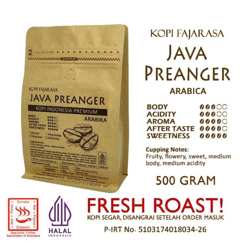 

Kopi Fajarasa Java Preanger Malabar Biji Kopi Arabica 500 Gram Termurah Best Quality 100% Original