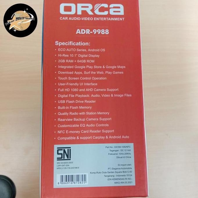 ready  HEAD UNIT ANDROID 10 INCH ORCA ECO AUTO SERIES NFC / HEAD UNIT ANDROID ORCA NFC 10 INCH 2/64 