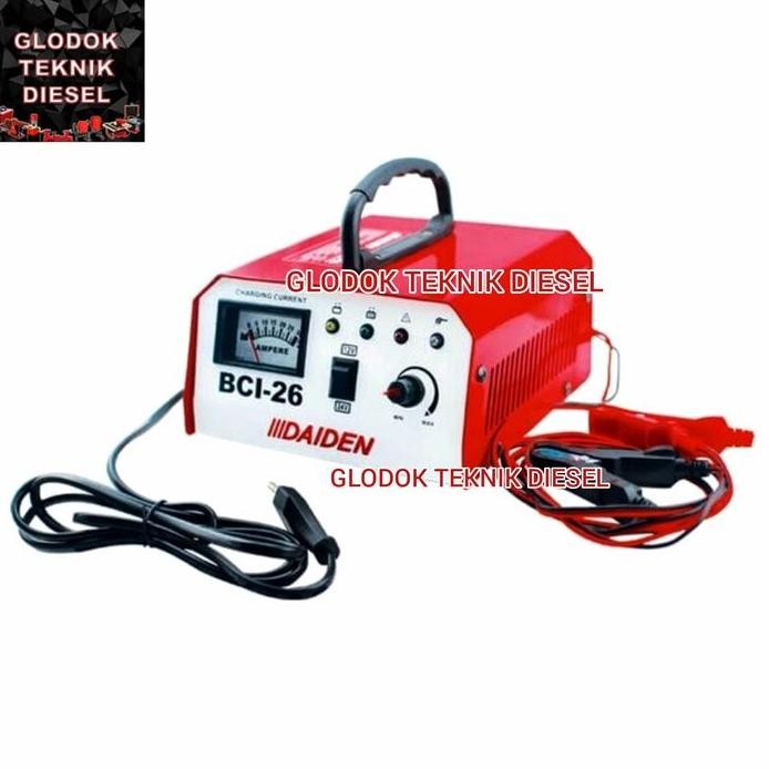 Battery Baterai Battere Charger CAS Aki Accu Basah BCI 26 20A Daiden