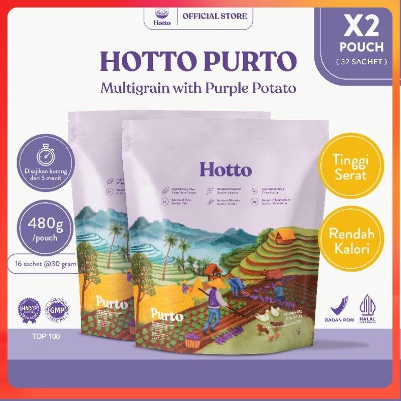 

Bundling 2 Pouch !! Hotto Purto Multigrain With Purple Potato (32 Sachet) Superfood Hotopurto Hoto Surabaya New Best Quality 100% Original