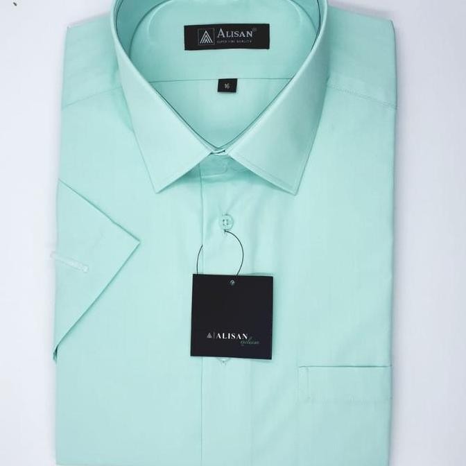 BARU ALISAN REGULER Original Kemeja Pria Lengan Pendek Abu6 (Abu Tua )