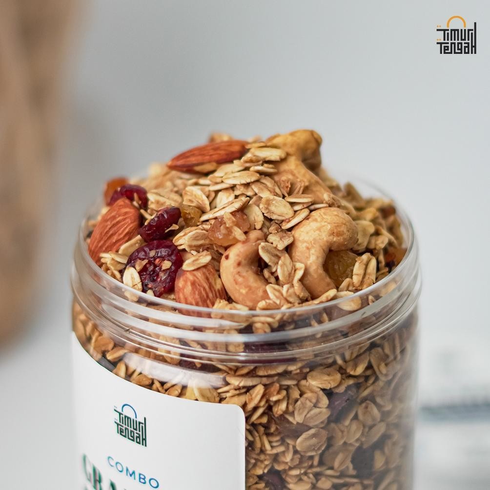 

Termurah Grainnola Timur Tengah 500 Gram - Granola Sereal Sarapan Oatmeal Cemilann Diet Hjg-7