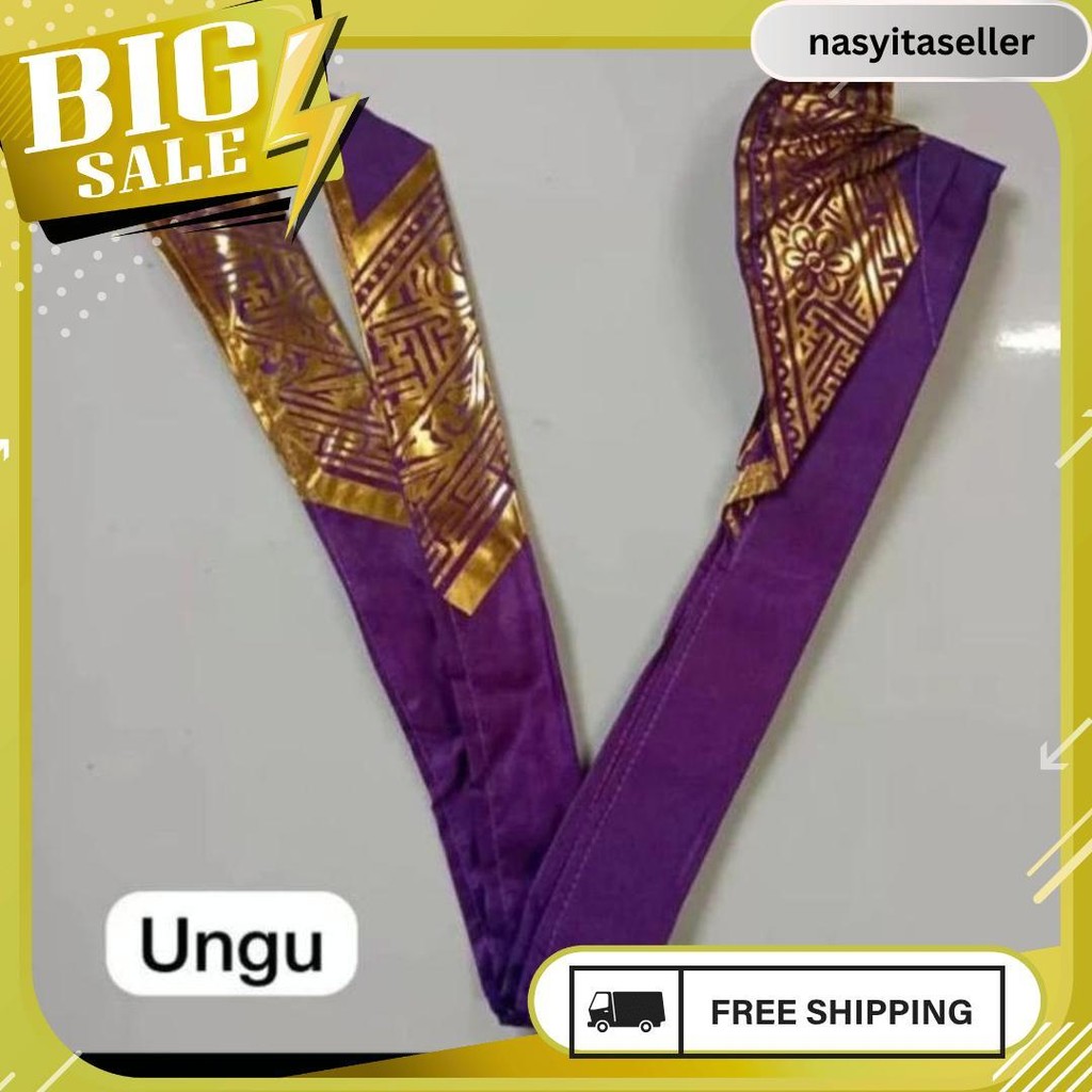 Udeng Bali Putih _ Iket Bali Prada Iket Sendiri Praktis Gratis Ongkir