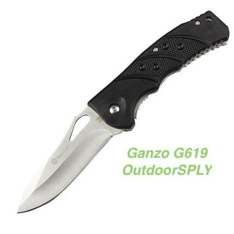 ''Terlaris" Ganzo G619 Pisau Lipet Pocket Foldable Knife Stanless Steel Camping Murah