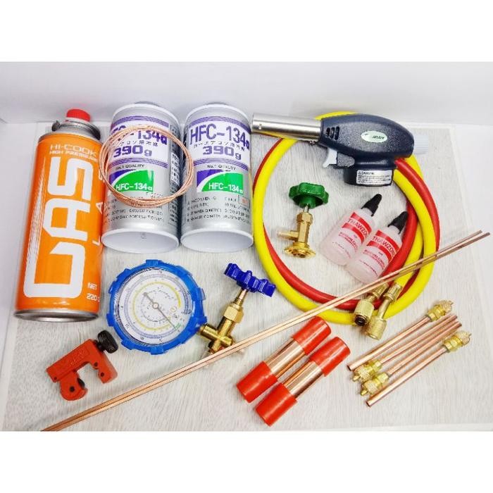 Paket Komplit Freon Kulkas Showcase Gas Las/Alat Isi Freon