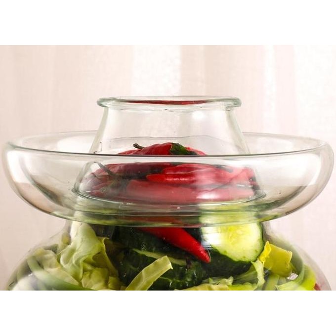 

7.5 Liter Guci Botol Toples Kaca Acar Sayur Asin Kimchi Dengan Tutup Kualitas Terbaik Harga Termurah