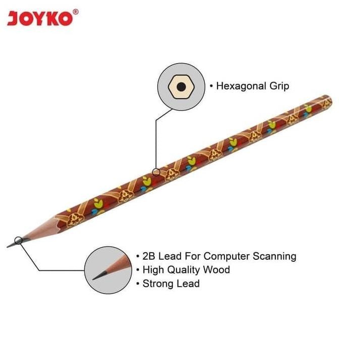 

Berkualitas 12Pcs Pensil Kayu Joyko 2B P 98 ( Batik ) / Wooden Pencil P98 / P-98 Komputer Ujian Anak Sekolah Diskon