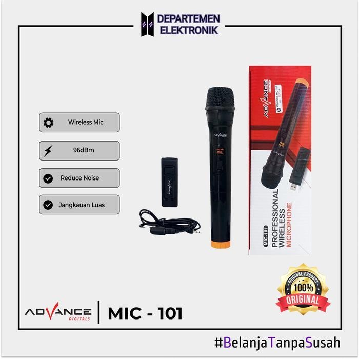 Mic Wireless 101 Advance Mic 101 Wireless Tanpa Kabel Original Dan Terpercaya