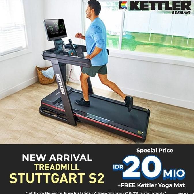 [FATORE] TREADMILL ELEKTRIK KETTLER STUTTGART S2 (3.0 HP) WITH BLUETOOTH & NFC - ORIGINAL