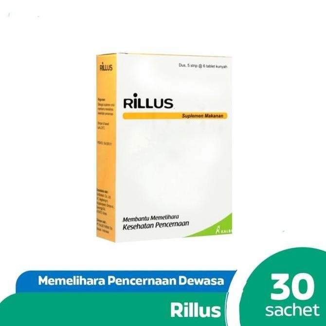Rillus 30 Tablet Kunyah Probiotik dan Prebiotik