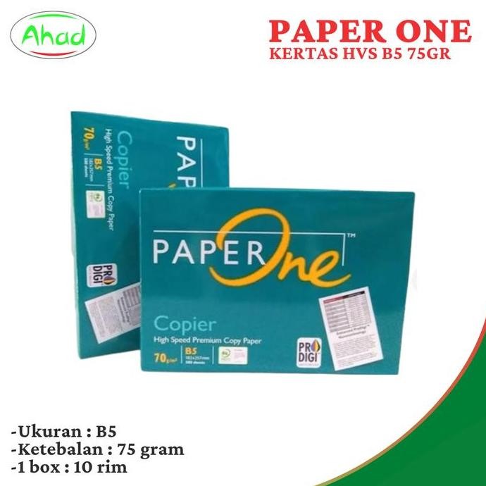 

PAPER ONE KERTAS HVS B5 70 GR