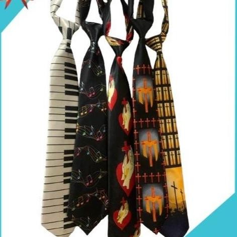 Terlaris Dasi Rohani - Dasi Motif Musik - Dasi Salib - Dasi Panjang