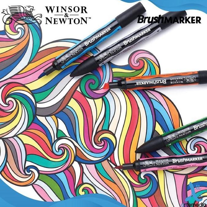 

New Product - Brush Marker Winsor & Newton Promarker Brush Pen Set 6 Dual Point Kiarastoreku