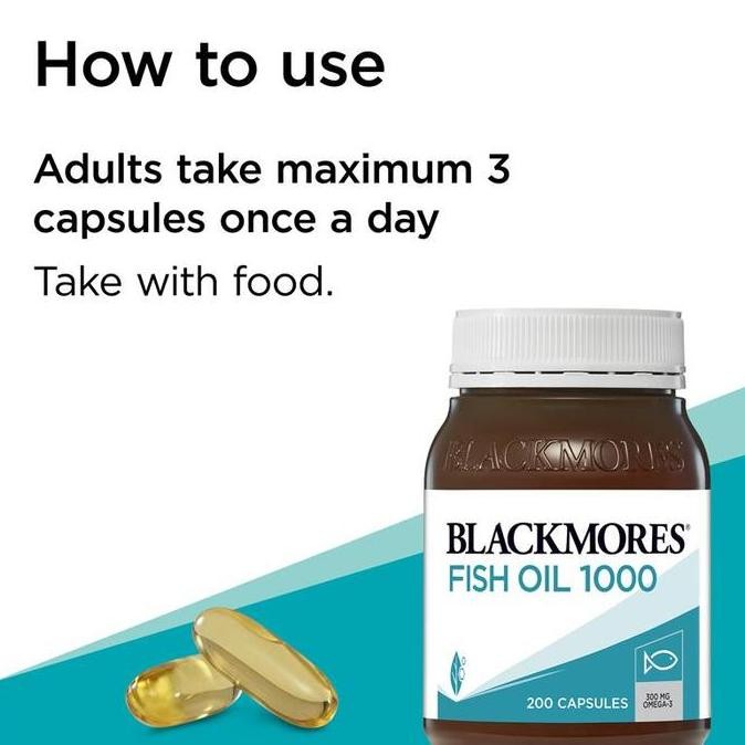 Blackmores Fish Oil 1000mg Omega-3 200 Capsules