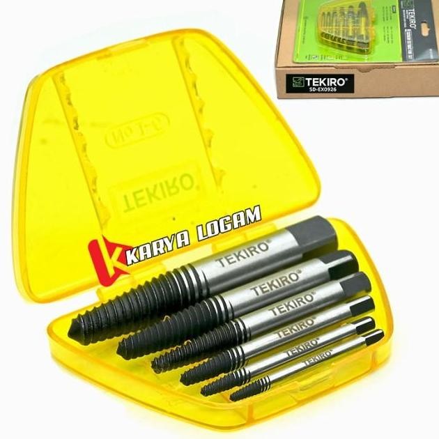 Tekiro Veloz Tap Balik Mata Bor Pembuka Baut Patah Rusak 6Pc