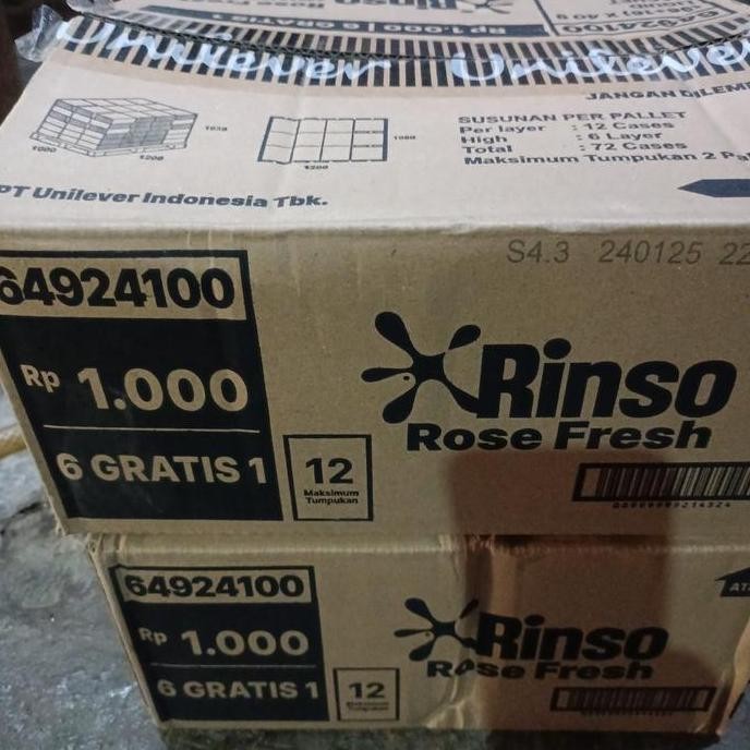 

New Product - Rinso Cair Sachet Rose Fresh / Pink Per Karton 1Dus Kiarastoreku