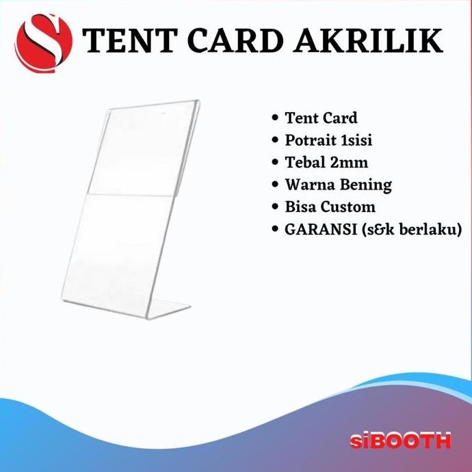 

New Product - Tent Card A3 Acrylic - Potrait 1Sisi Kiarastoreku