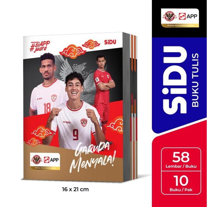 

Sidu Buku Tulis Timnas 58 Lembar Isi 10 Buku - Sdu Eb 58 Tim Co
