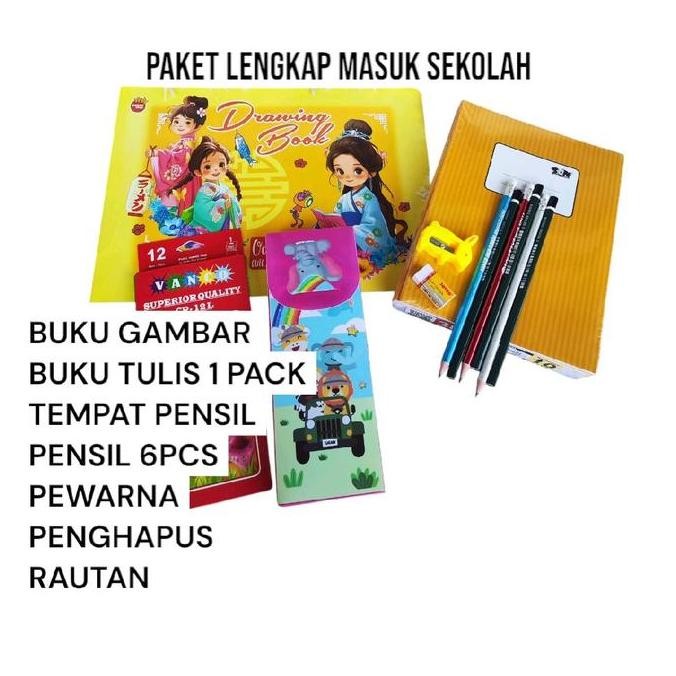

Paket Lengkap Masuk Sekolah Buku Tulis Pensil Rautan Anak Sd Co