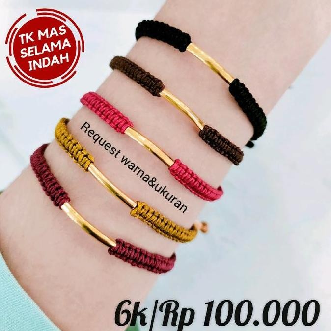 Gelang Tali Anyam Bambu 6K Co