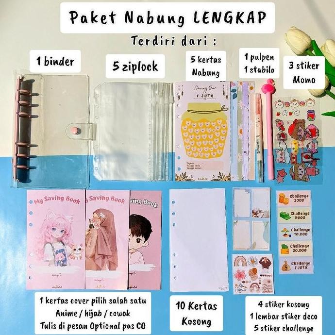 

[5 Ziplock] Paket Binder Nabung Kulit Croco Co