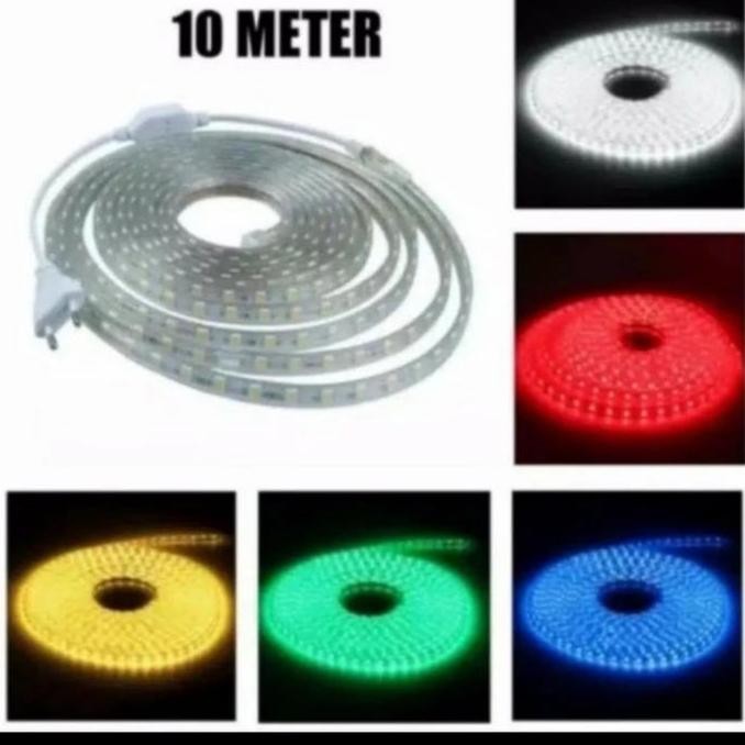 lampu selang led strip outdoor bulat paket 10m 10 m led hias pohon