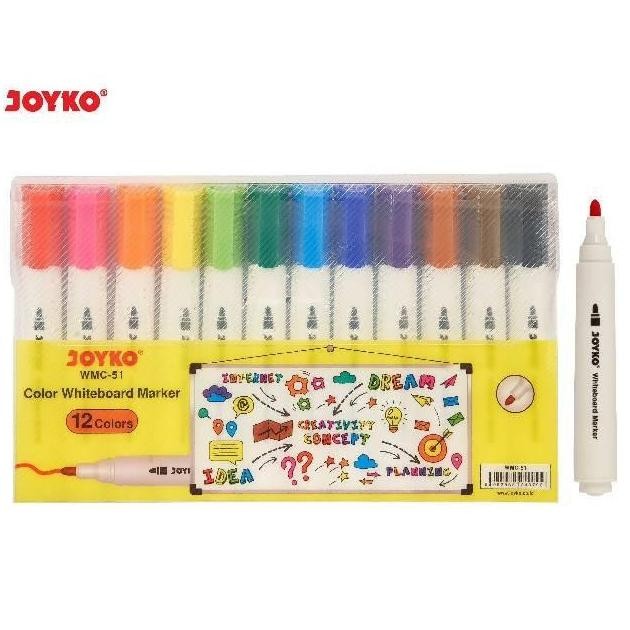 

Wmc51 Spidol Whiteboard Marker Joyko 12 Warna Spidol Wmc 51 Set Co