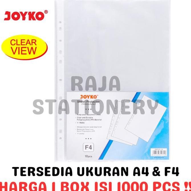 

Joyko Sheet Protector A4 F4 Plastik Pp Pocket A4 F4 Folio [100Packs] Co
