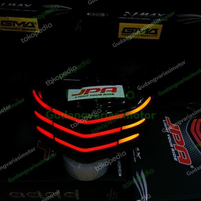 Stoplamp Nmax Jpa Ori Garis New Black Edition Sipit Senja Merah