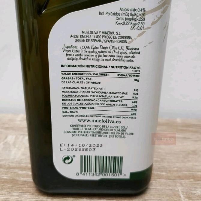 

Sale Minyak Zaitun Mueloliva Extra Virgin Olive Oil 1L - Evoo Premium Spain