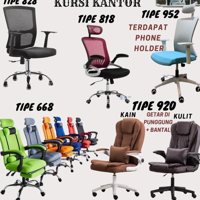 Luxes  Kursi Kantor Kerja Hidrolik Kursi Headrest Plus Bantal
