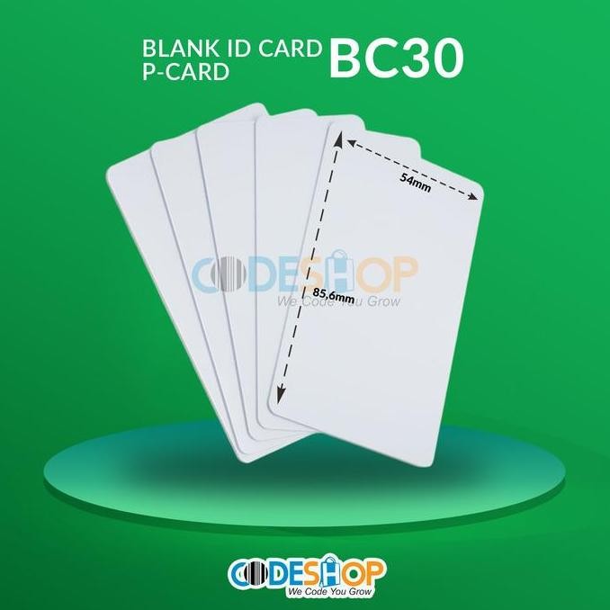 

Kartu Pvc Blank Card P-Card Bc30 | Bc 30 Mil Id Card Polos Isi 250 Pcs Co
