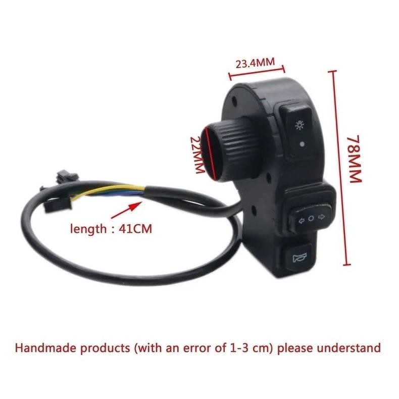 Premium Saklar Sepeda Sepeda Listrik 3 In 1 Lampu Utama Sein Klakson Switch Headlamp Turn Horn Tombo