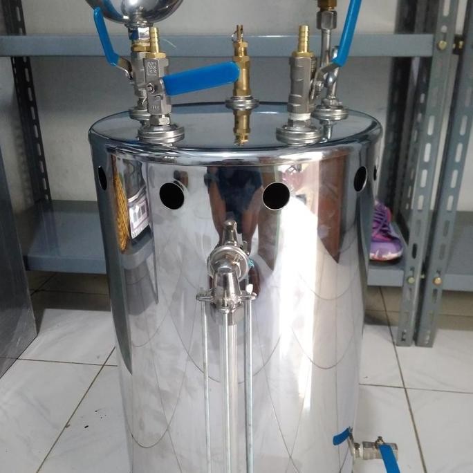 setrika uap boiler laundry konveksi 20 liter tabung+kompor saja