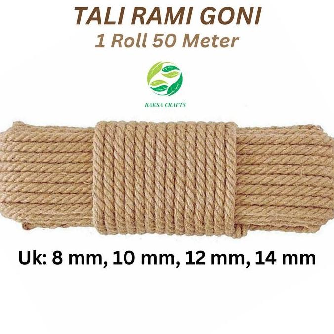 

Tali Tambang Goni 8Mm 10Mm 12Mm 14Mm Per Roll Tali Rami Diy Manila Co