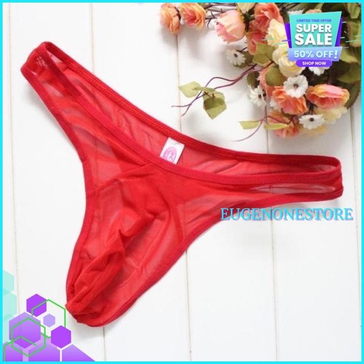 CELANA DALAM PRIA TRANSPARAN THONGS PRIA SEXY G STRING LOW WAIST SEXY MEN'S TEMPTATION UNDERWEAR Y B