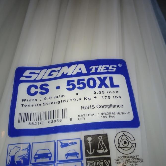 

Kabel Ties Sigma Cs 550 Xl, Panjang 55 Cm Lebar 9 Mm Isi 100 Pcs Putih Co