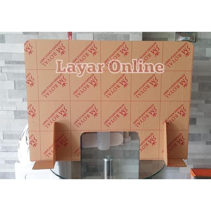

Sekat Acrylic 3Mm 80 X 80Cm Meja Partisi Teller Kasir Kaki Bisa Dilem Co