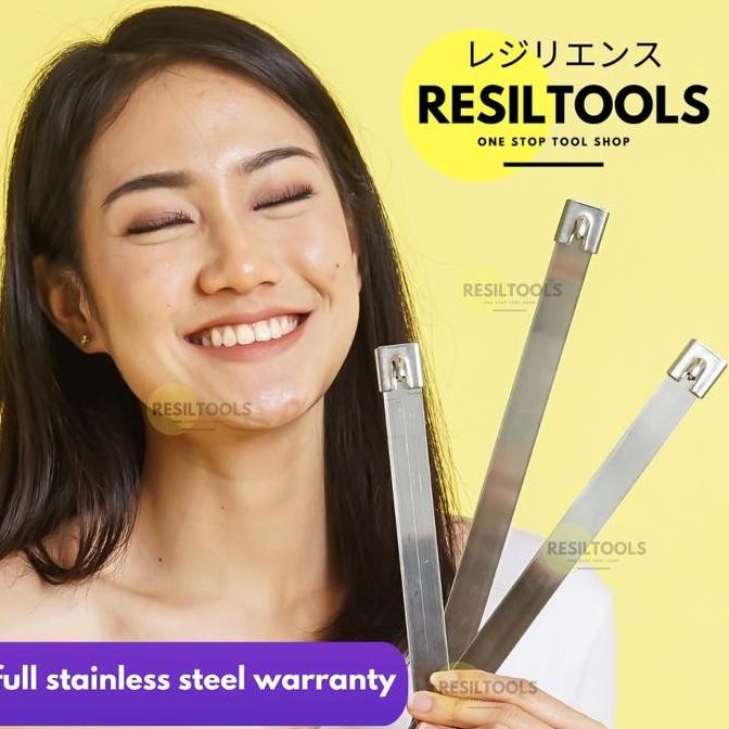 

10 Buah Kabel Tis Stainless 19 Mm X 500 Mm Cable Ties Strapping Plat Co
