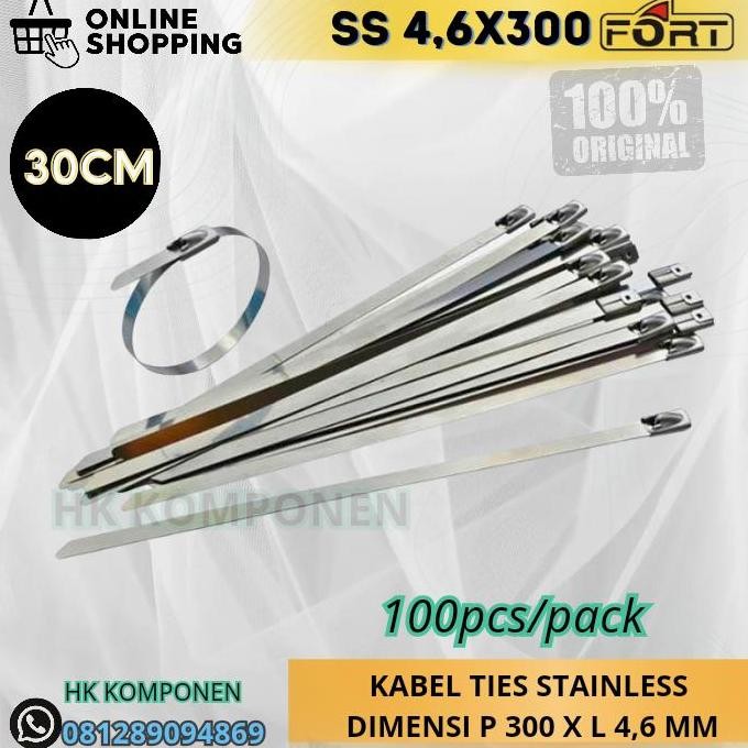 

Kabel Ties Stainless Steel 30Cm Ss4,6X300 Fort Co