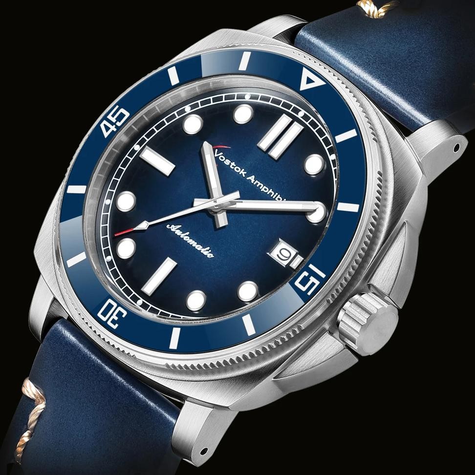 Branded Watches Men Mechanical NH35 Movement Sapphire Glass Automatic Wristwatch Male Vostok Amphibi