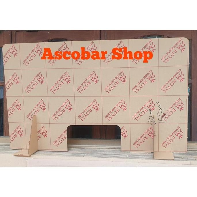 

Sneeze Guard Tebal 5Mm Sekat Acrylic 80X80Cm Meja Partisi Teller Kasir Co