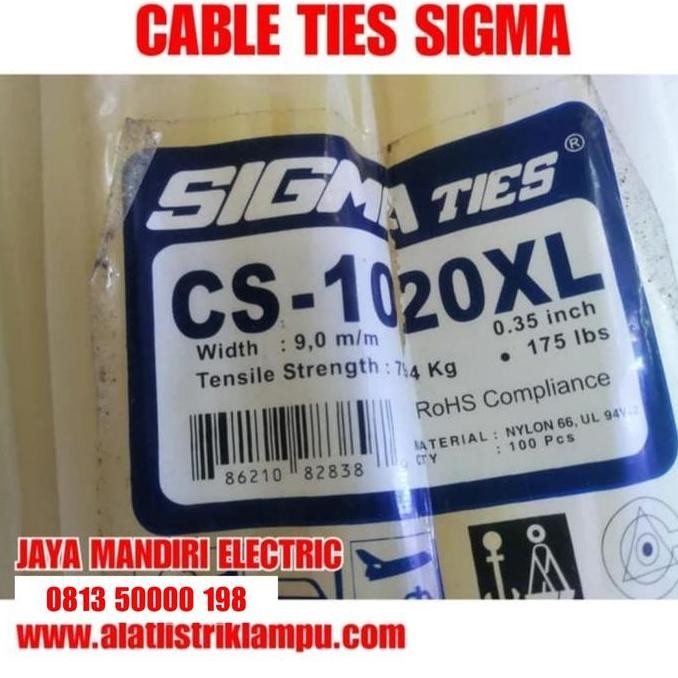 

Kabel Ties Sigma Cs-1020 Xl Putih / Cable Ties Sigma Cs-1020Xl Co