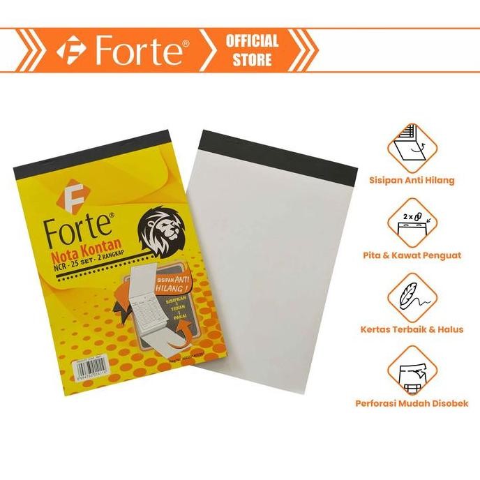 

[Forte] [10Pcs] Ncr Nota Kontan A5 2Ply B2 - Kuning Co
