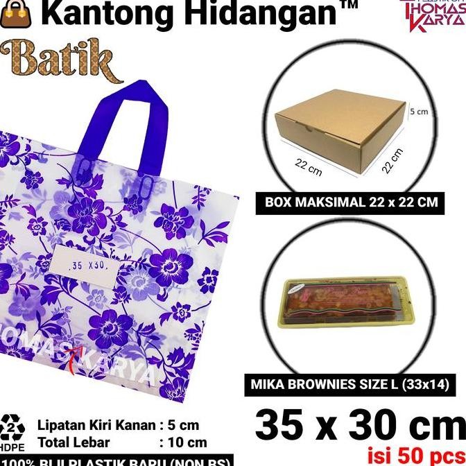 

Kantong Plastik Mika Bento Motif Bunga 35X30 Box Brownies Shopping Bag Olshop Soft Handle Batik Co