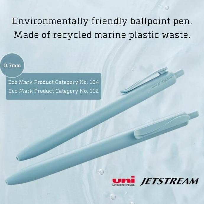 

Uni Jetstream Recycled Marine Waste Ballpoint Pen 0.7mm Eco Friendly
