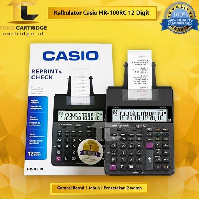 

Casio Hr-100Rc 12 Digit Printing Calculator Struk Kalkulator Kasir New Co