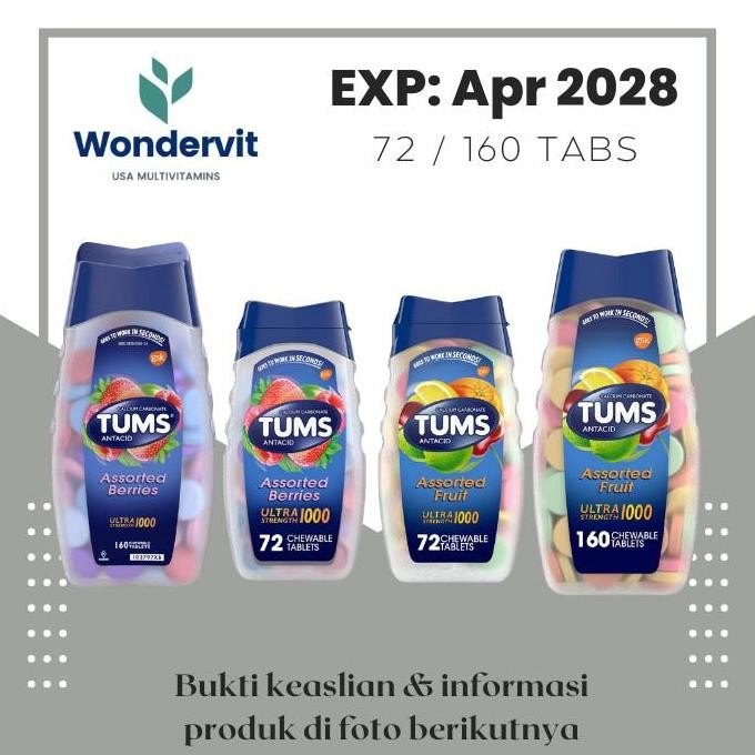 TERBARU - TUMS Ultra Strength Maag Asam Lambung Gerd Mual Heartburn Gas Relief